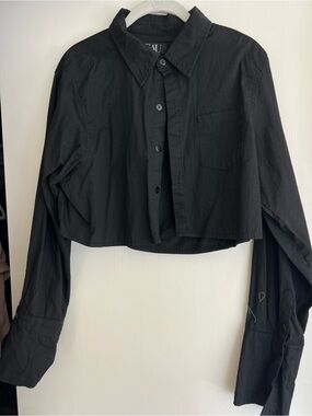 LEAU NWOT Black Button-Up Shirt - XL